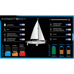 Panel i Monitor  10 cala 16 linii + Zbiorniki i Akumulatory Jacht